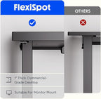 FLEXISPOT L Shaped Standing Desk, 63 x 47 Inch Electric Height Adjustable - Image 5
