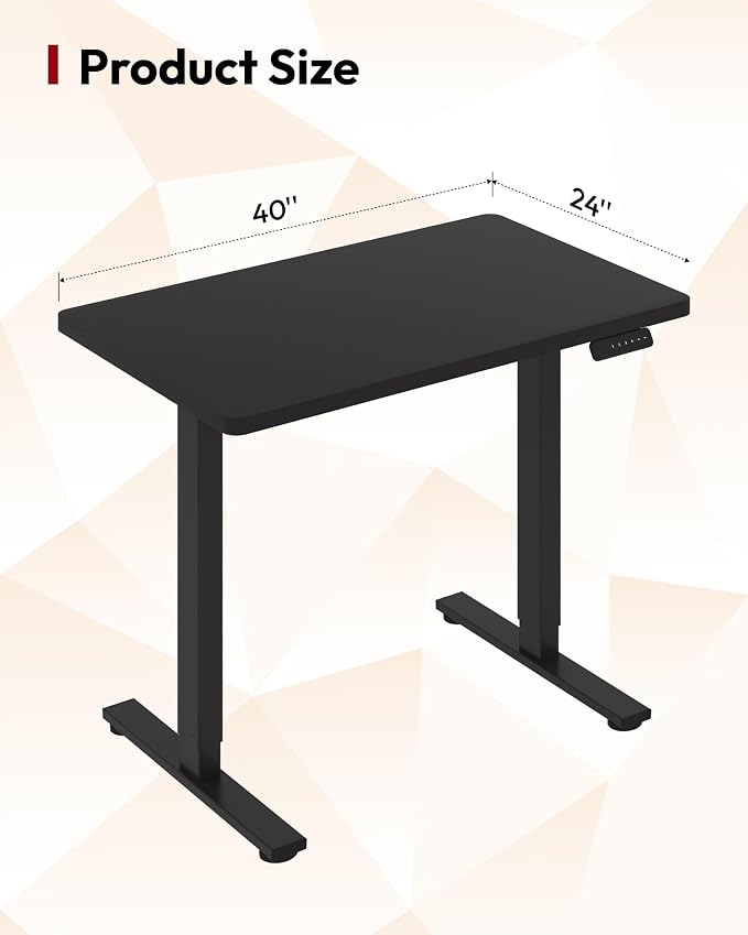 SANODESK Electric Standing Desk 40 x 24 Inches Whole-Piece Desktop Height - Image 3