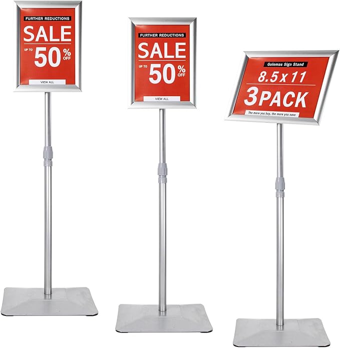Golemas Adjustable Sign Stand for Display, by Golemas