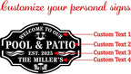 Personalized Name Metal Pool Sign, Patio Signs - Image 5