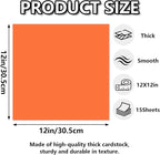15 Sheets Orange Cardstock 12"x12", 250gsm/90lb Heavyweight Cover Cardstock - Image 2
