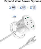 Desktop Power Grommet 3-inch Hole, 40W Total Fast Charging Station, 2 PD 20W - Image 2