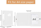 HUA JIE 2 Pack A4 Storage File Boxes Archives Case, 65mm Spine, Box File - Image 3