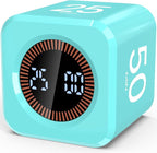 Digital Pomodoro Timer Cube 5/10/25/50min, Visual Productivity Flip Timer by COWVTUJ