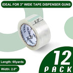 HERKKA Clear Packing Tape, 12 Rolls Heavy Duty Packaging Tape - Image 3
