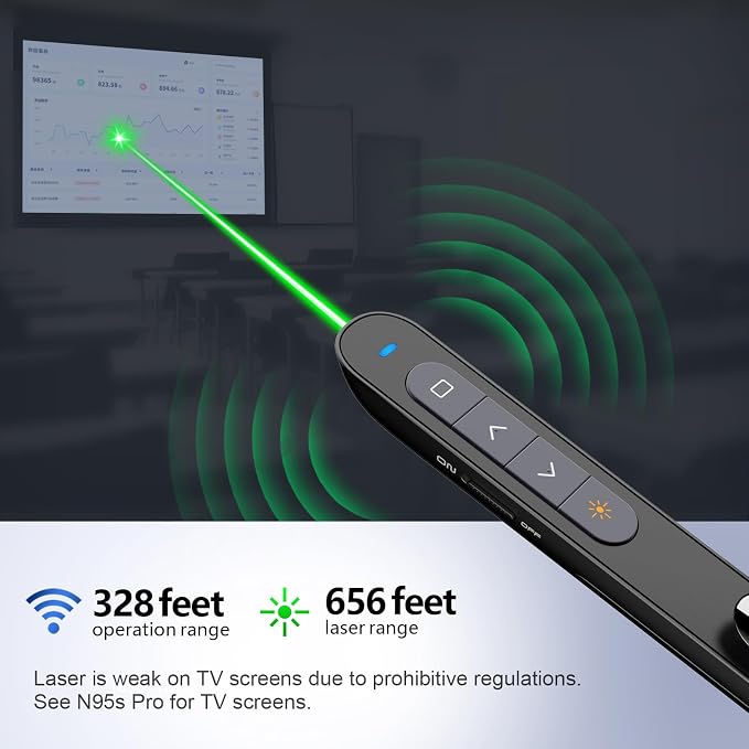 Norwii N76 Rechargeable Presentation clicker, Long Range Presentation Remote - Image 2
