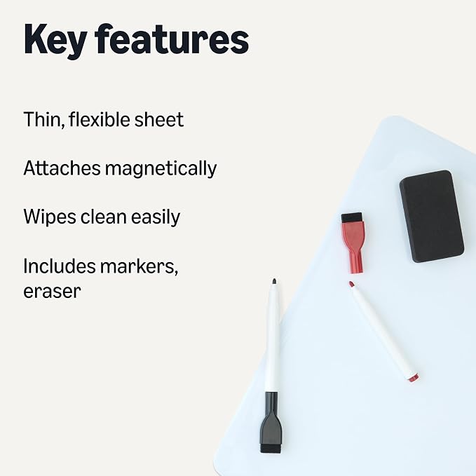 Amazon Basics Magnetic Whiteboard, Dry-Erase Board - Image 2