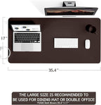 YSAGi Non-Slip Leather Desk Pad L Size, Waterproof Laptop Computer Desk - Image 7