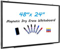 H-Qprobd 48"x24" Magnetic White Board Dry Erase Wall Mount Whiteboard by H-Qprobd
