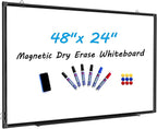 H-Qprobd 48"x24" Magnetic White Board Dry Erase Wall Mount Whiteboard by H-Qprobd