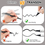TRANSON 8 Pack Black Bold and Fine Dual-tip Acrylic Paint Marker - Image 5