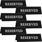 6 Pieces Plastic Reserved Table Sign Table Tent Wedding Guest Reservation Seat by Maitys