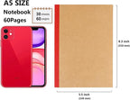 Zegrox 12 Pack A5 Kraft Notebooks, 60 Blank Pages Travel Journal Bulk, Soft - Image 5