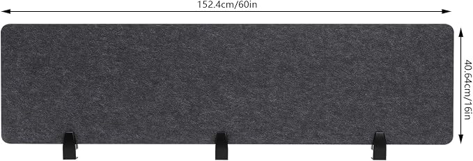 ReFocus Raw Clamp-On Acoustic Desk Divider Mounted Privacy Panel Set – Reduce - Image 2