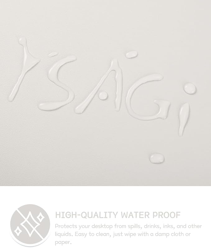 YSAGi Non-Slip Leather Desk Pad, Waterproof Laptop Computer Desk Keyboard Mat - Image 3