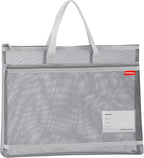 Pendancy Mesh Zipper Pouch A4 Size, Large Double Pocket Lightweight Nylon by Pendancy