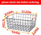 HDYOUDO Metal Black Wire Basket, Food Storage Organizer - Image 2