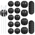 16Pack Black Desk Cable Management, Adjustable Cord Organizer Cable Clips by Unknown