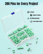 Uniclife 200 Pcs Thumb Tacks for Wall, Decorative Push Pins, Cute Thumbtacks - Image 6