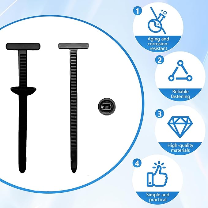 50pcs Nylon Universal Cable Tie Buckles, New Multifunctional Nylon Zip Ties - Image 2