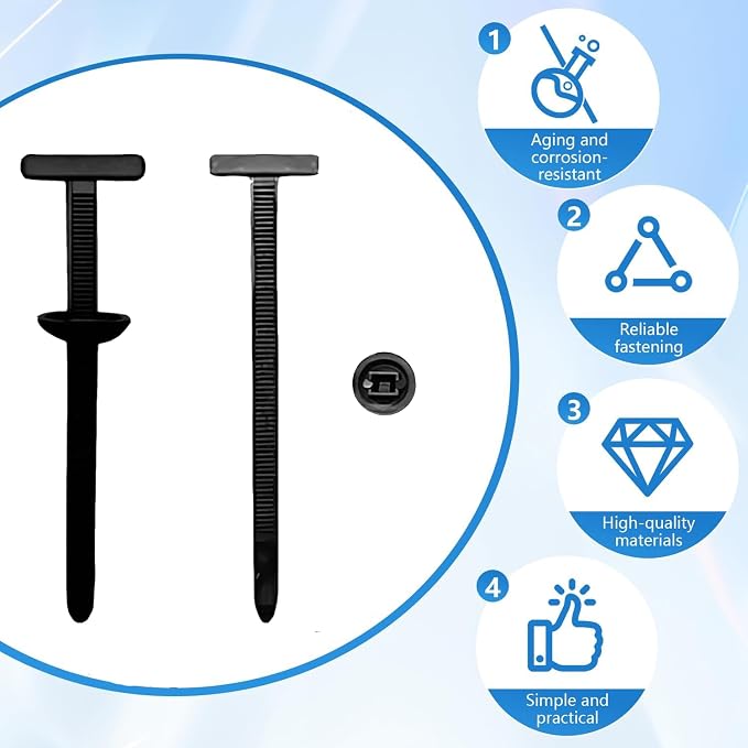 100pcs Nylon Universal Cable Tie Buckles, New Multifunctional Nylon Zip Ties - Image 2
