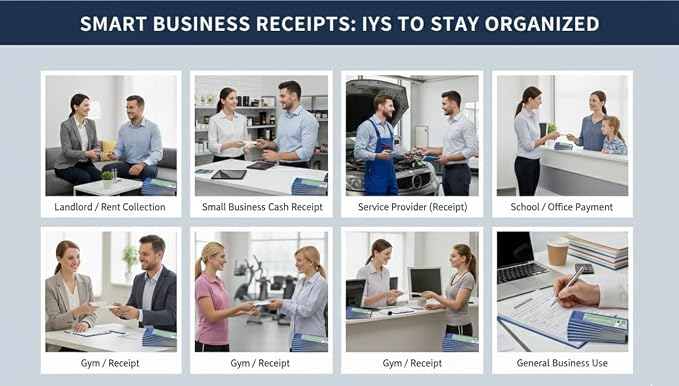 Cotton Fly 10 Pack Pre-Numbered Money and Rent Receipt Book, 2-Part Carbonless - Image 3