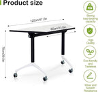 Foldable Conference Room Tables, Flip Top Mobile Training Table, Modern Meeting - Image 2