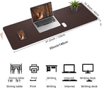 AFIING Leather Desk pad Protector, Large Non-Slip Office Desk Mat - Image 2