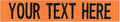 Custom Uniform Name Tapes Solid Colors. Orange Fabric, 5 Inch Sew on by NORTHERNSAFARI