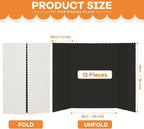 Henoyso 12 Pcs 36 x 48 Inch Black Trifold Poster Board Large Tri Fold - Image 2
