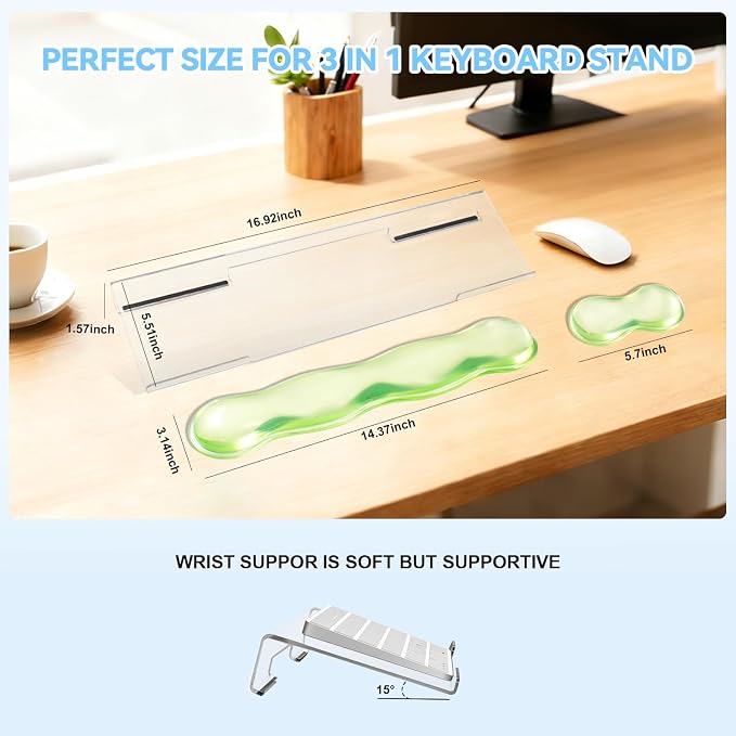 Computer Keyboard Stand with Wrist Rest - Image 4