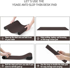 YSAGi Non-Slip Leather Desk Pad, Waterproof Laptop Computer Desk Keyboard Mat - Image 6