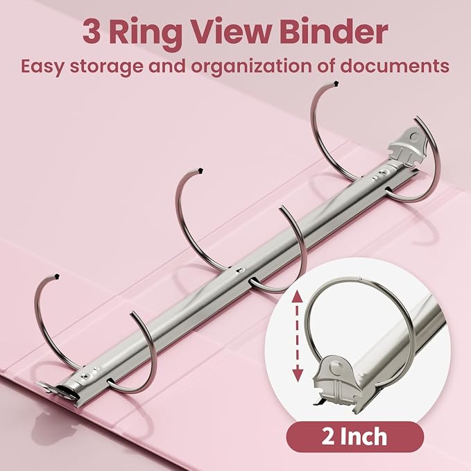 SUNEE 3 Ring Binder 2 Inch 1 Pack - Image 3