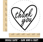 Thank You in Heart Self-Inking Rubber Stamp Ink Stamper - Image 2