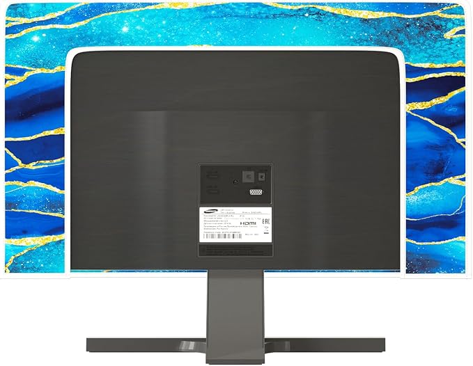 Baocicco Royal Blue Marble Waterproof TV Cover 55 Inch Creative Design Monitor - Image 5