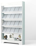 LHIUGE 5-Layer Brochure Display Rack, Freestanding Wooden Magazine Rack by LHIUGE