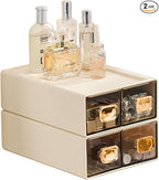 DETEIN 2PACK Stackable Desktop Storage Organizer Plastic Desk Organizer by DETEIN