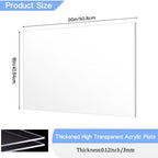 2 Pack 16x20 Inch Acrylic Sheet 1/8" Thick, Cast Acrylic Sheet, - Image 2