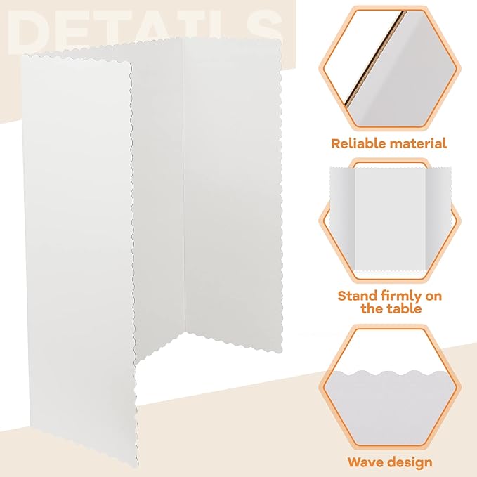 Henoyso 8 Pcs 36 x 48 Inch White Trifold Poster Board - Image 3