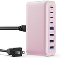 USB C Charger 200W USB C Charger Block, Upgraded GaN III 8-Port Fast Charging by GKUTW