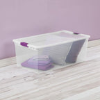 Sterilite 4-Pack 110 Quart ClearView Latch Box, Stackable Organizer Bins - Image 5
