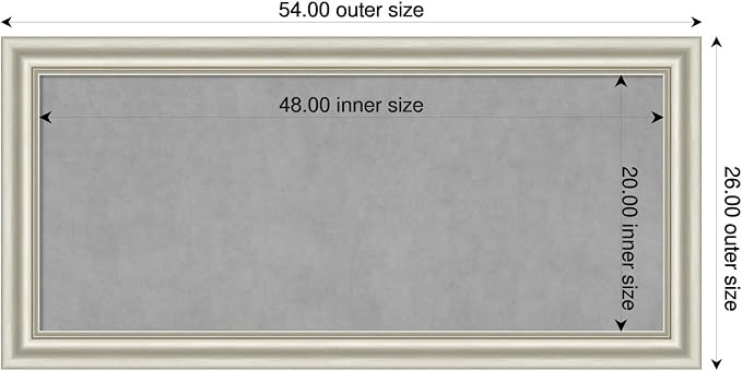 Amanti Art Silver Framed Magnetic Board 26x54 Oversize Vision Board - Image 2
