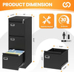 AFAIF 3 Drawer File Cabinet - Image 3