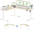 FLEXISPOT L Shaped Standing Desk, 71 x 63 Inch Electric Height Adjustable by FlexiSpot