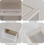 Xyskin 4-Pack 19 Quart Large Stackable Drawer Organizer Unit, Plastic Storage - Image 4