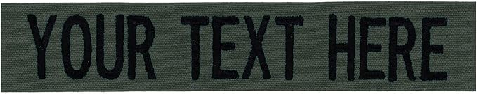 Custom Uniform Name Tapes Solid Colors. Olive Drab Ripstop, 3.5 Inch Sew on by NORTHERNSAFARI