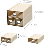 Spacious Desk Drawers, Stackable Desktop Organizer, Plastic Storage Box - Image 3