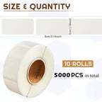 Zonon 2500 Pcs Clear Labels Label Protector Clear Stickers Wafer Seals - Image 2