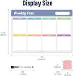 Loukin 17"x11.8" Weekly Dry Erase Calendar 2 Pack, Electrostatic Adsorption - Image 6