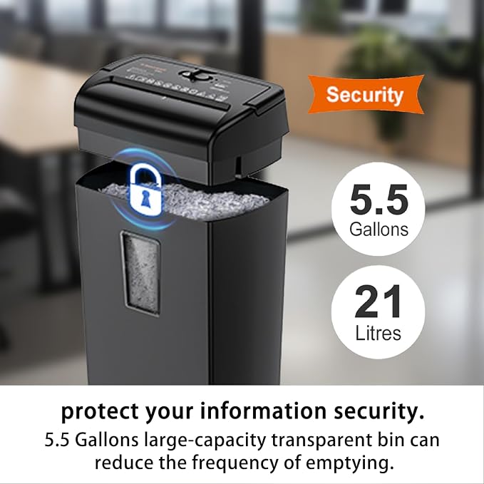 Bonsaii 10-Sheet Cross-Cut Paper Shredder - Image 5